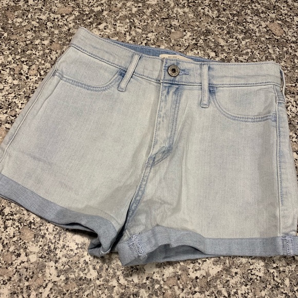 high waisted denim shorts size 14